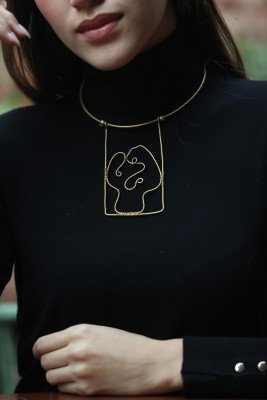 Asymmetric Square necklace