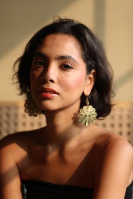 Brass Flower Earings